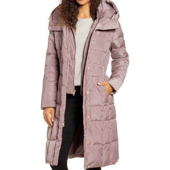Cole Haan Jackets & Blazers - Cole Haan Hooded Down & Feather Jacket in Dusty Rose/Mauve - Size XL